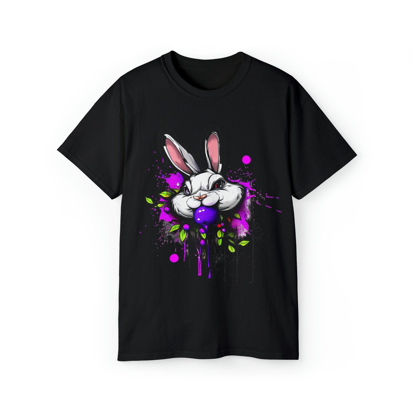 Graffiti shirt, Bunny shirt,  Urban Art T-Shirt, Purple Bunny - SaviTraviDesigns