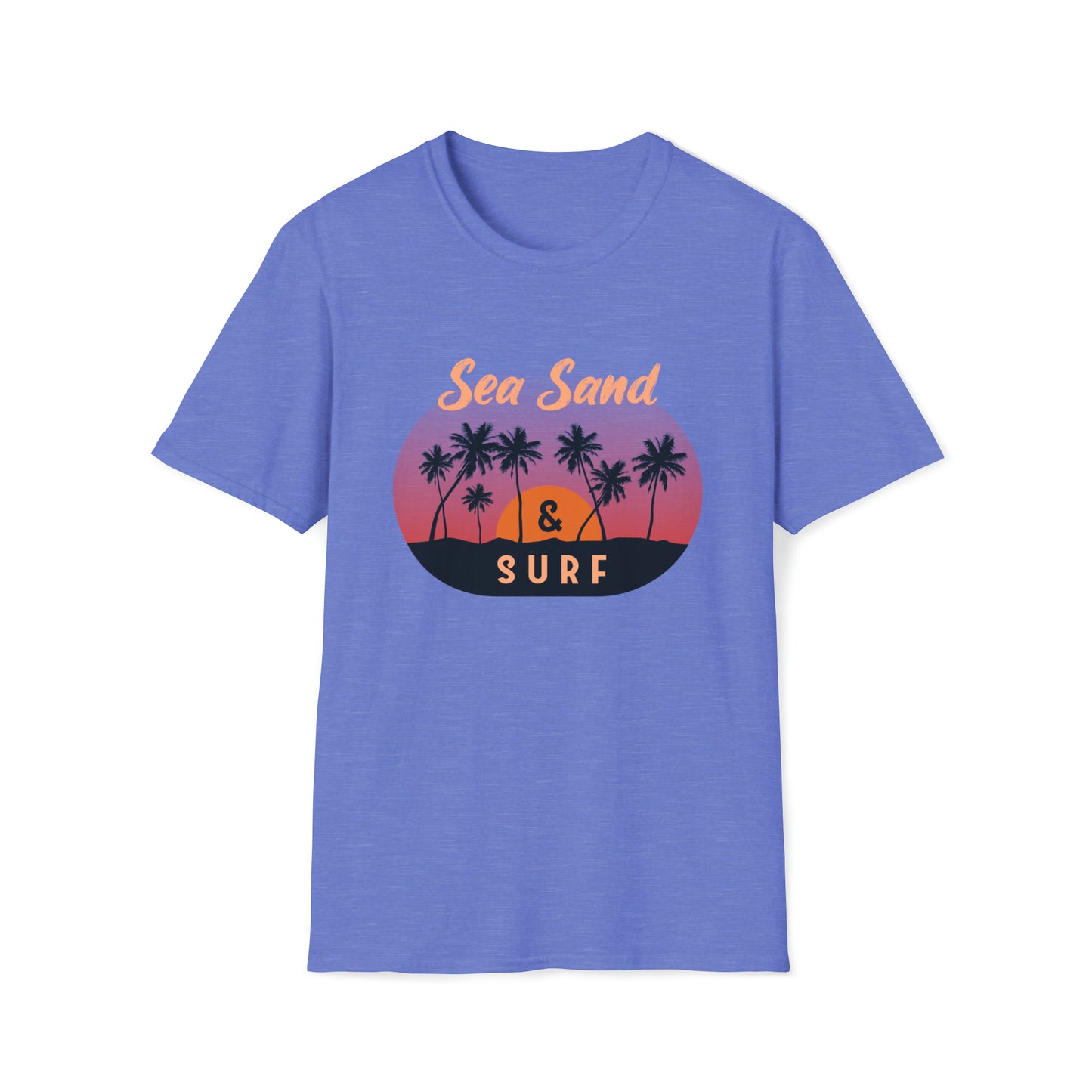 Sea Sand and Surf |Beach Lifestyle Shirts | Summer Vibe Apparel Heather Royal