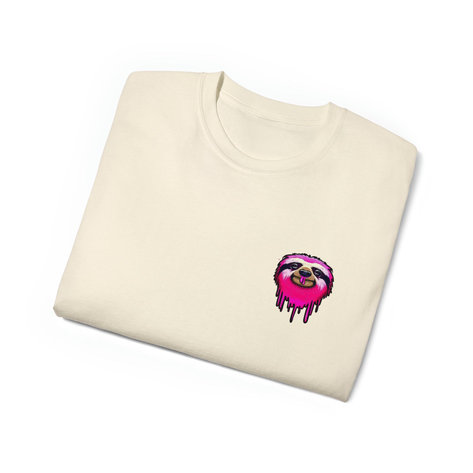 Graffiti Tshirt, Sloth Tshirt, Graphic T-Shirt, Unisex Ultra Cotton Tee, Pink Sloth