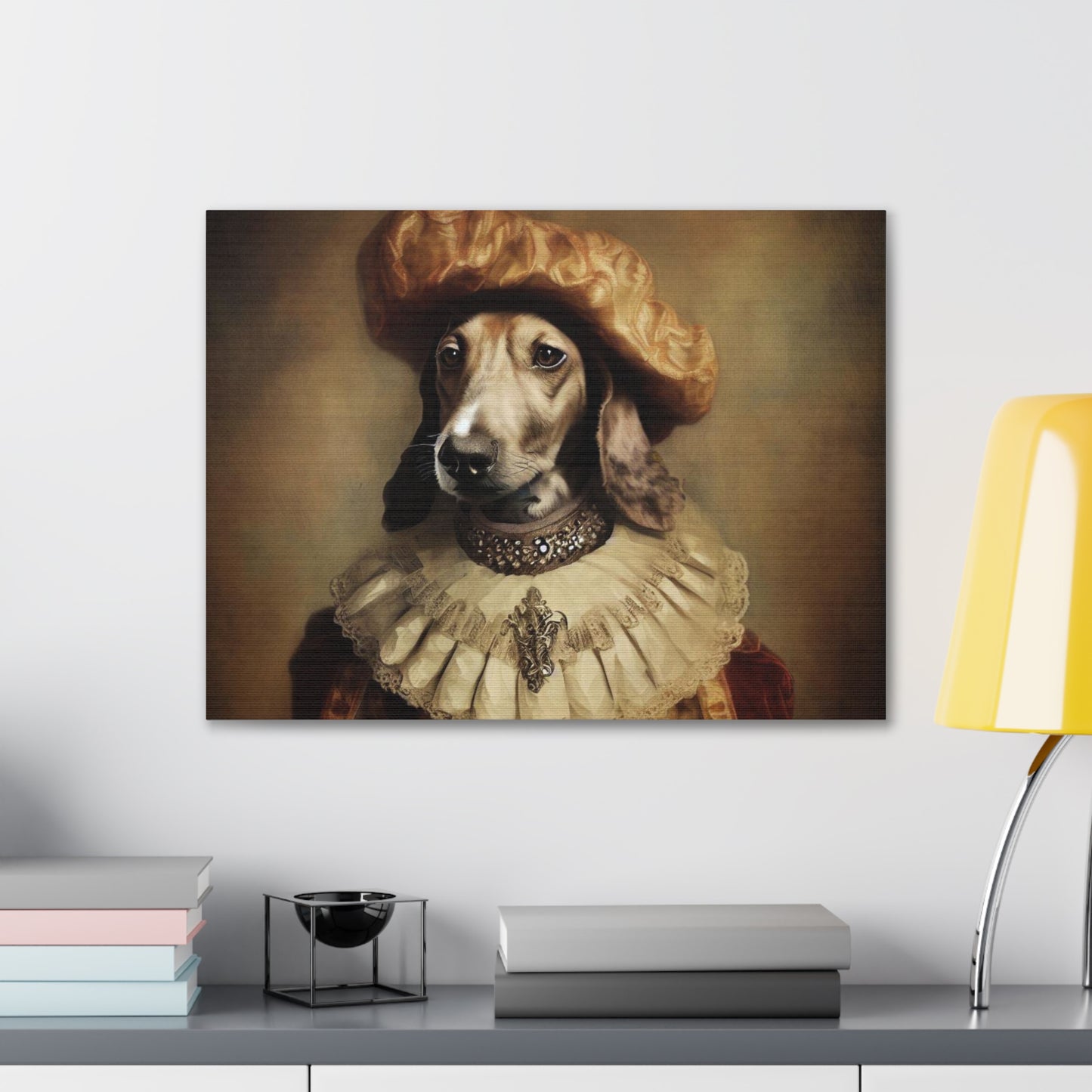 Fancy Dog, Canvas Dog Art, Dog Wall Art, Canine Canvas Art, Canvas Gallery Wraps