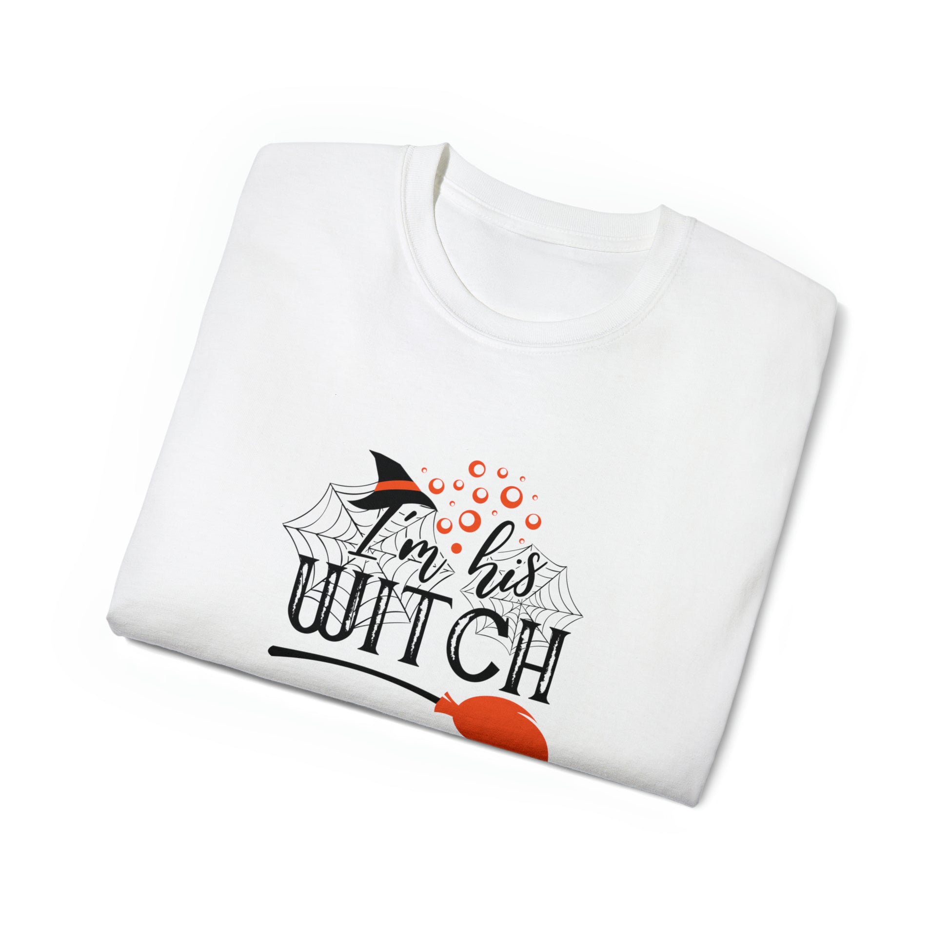 I'm His Witch, Halloween Graphic Shirts, Spooky Halloween Shirts, Scary Halloween Shirt Designs, Cute Halloween Graphic Tees, Funny Halloween Shirt Ideas - SaviTraviDesigns