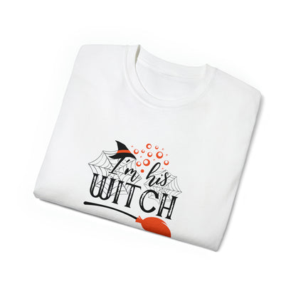 I'm His Witch, Halloween Graphic Shirts, Spooky Halloween Shirts, Scary Halloween Shirt Designs, Cute Halloween Graphic Tees, Funny Halloween Shirt Ideas - SaviTraviDesigns