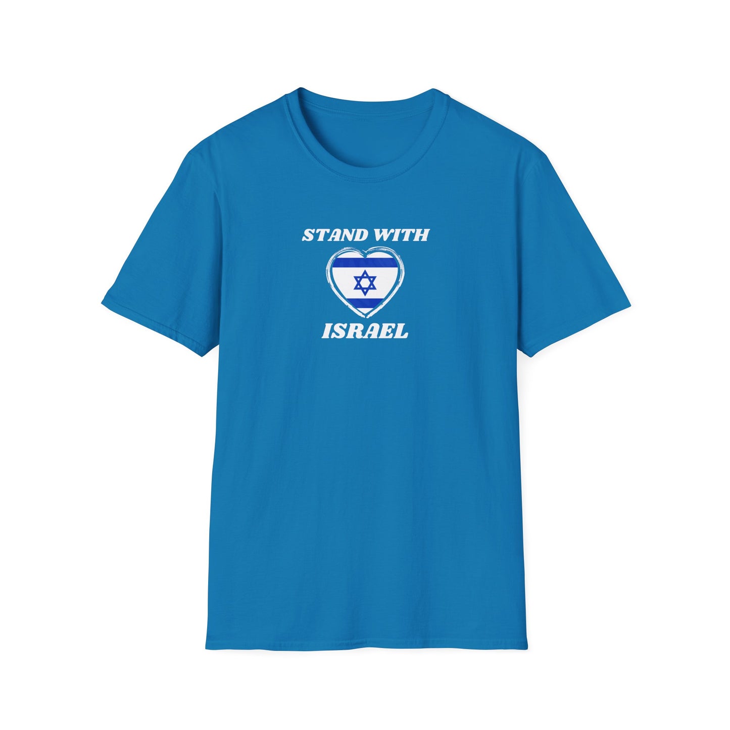 Stand with Israel Flag T-Shirt Sapphire