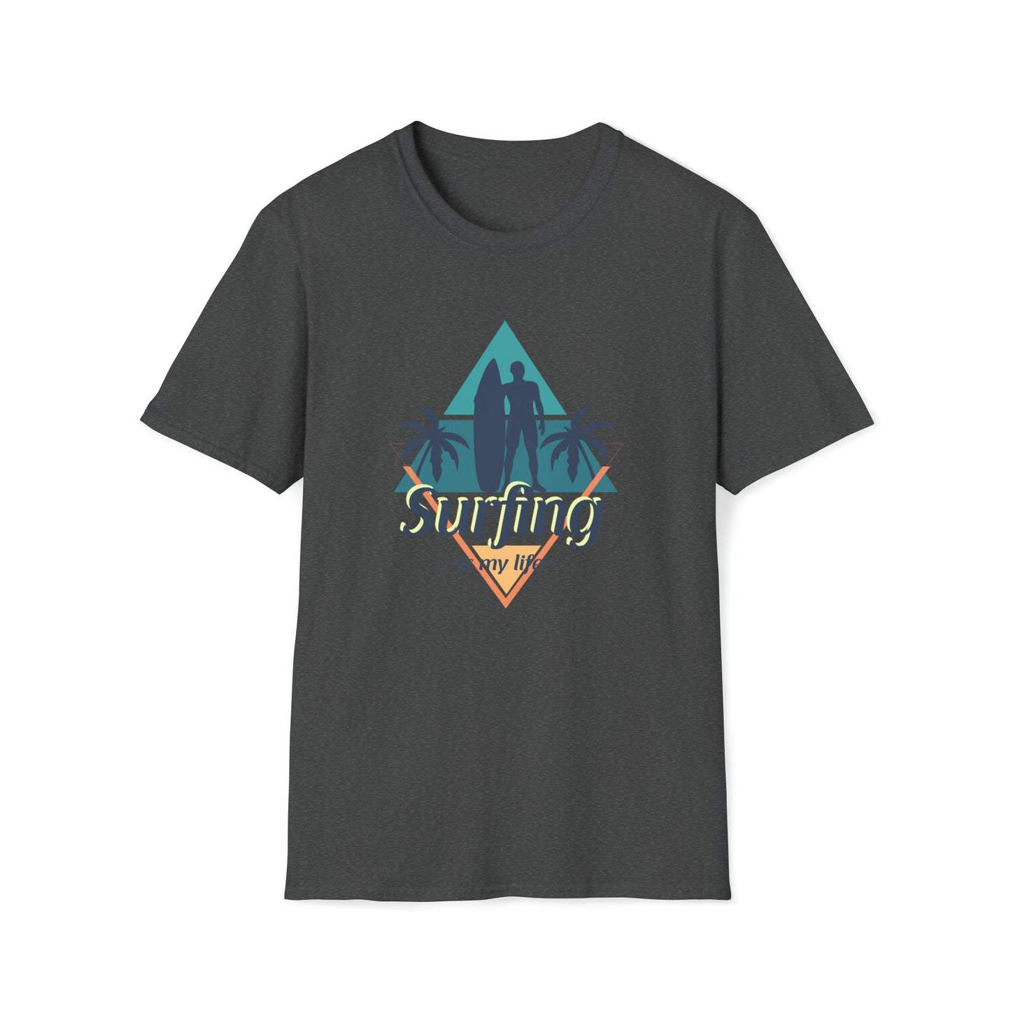 Surfing Is My Life |Beach Lifestyle Shirts | Summer Vibe Apparel Dark Heather