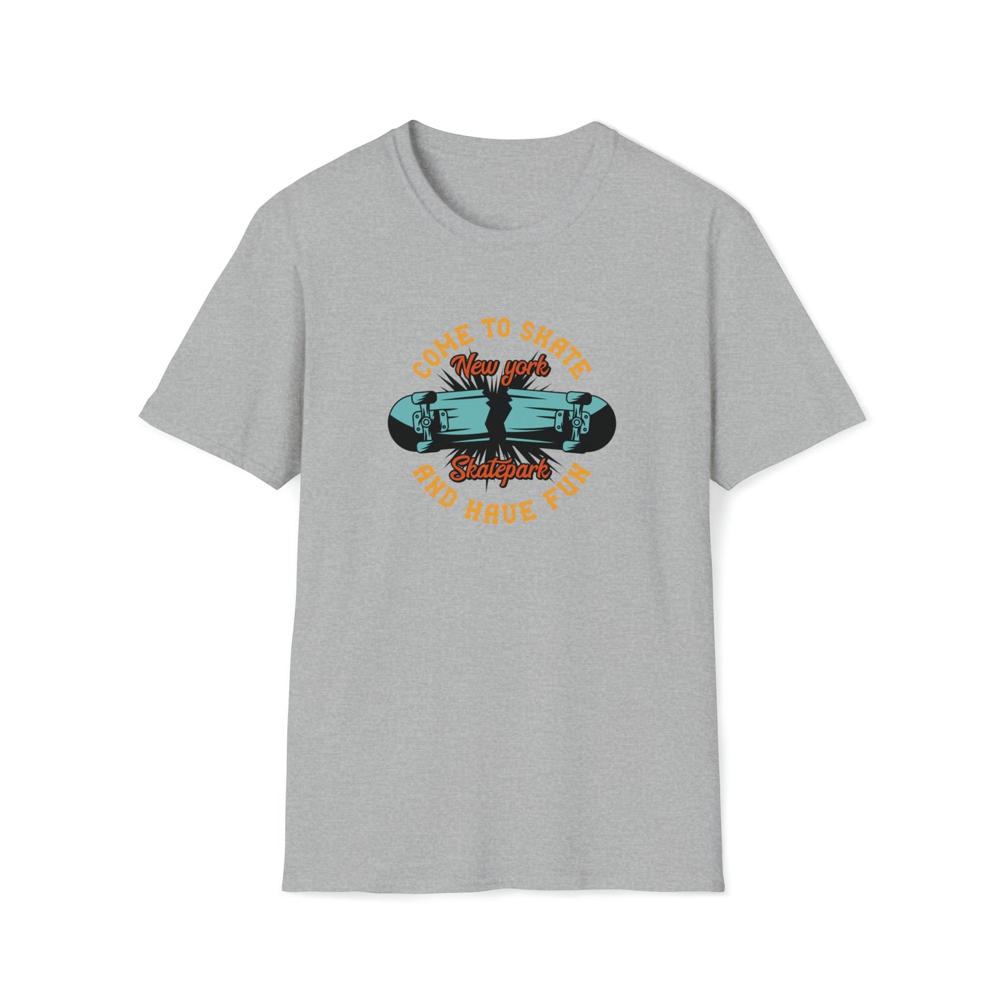 Come To Skate New York Skate |Beach Lifestyle Shirts | Summer Vibe Apparel Sport Grey