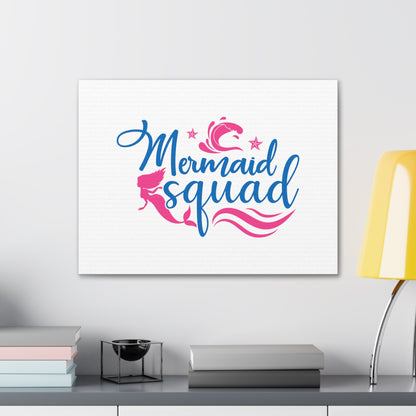 Mermaid Squad, Mermaid Wall Art, Coastal Mermaid Decor, Beach House Mermaid Signs, Nautical Mermaid Decor, Mermaid Nursery Wall Decor - SaviTraviDesigns