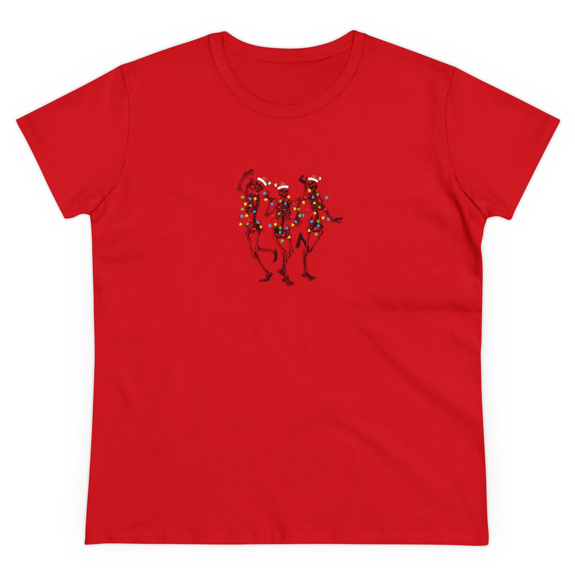 Skeleton Christmas, Jolly Christmas, Christmas Graphic Shirts, Festive Holiday T-Shirts, Ugly Christmas Sweater Tees, Funny Christmas Shirt Designs, Cute Xmas Graphic Tees Red