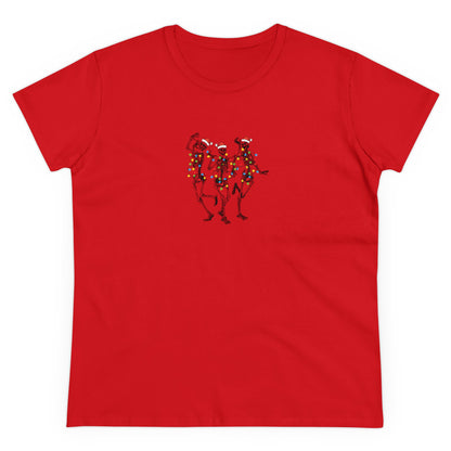 Skeleton Christmas, Jolly Christmas, Christmas Graphic Shirts, Festive Holiday T-Shirts, Ugly Christmas Sweater Tees, Funny Christmas Shirt Designs, Cute Xmas Graphic Tees Red