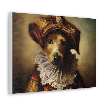 Fancy Dog, Canvas Dog Art, Dog Wall Art, Canine Canvas Art,Canvas Gallery Wraps