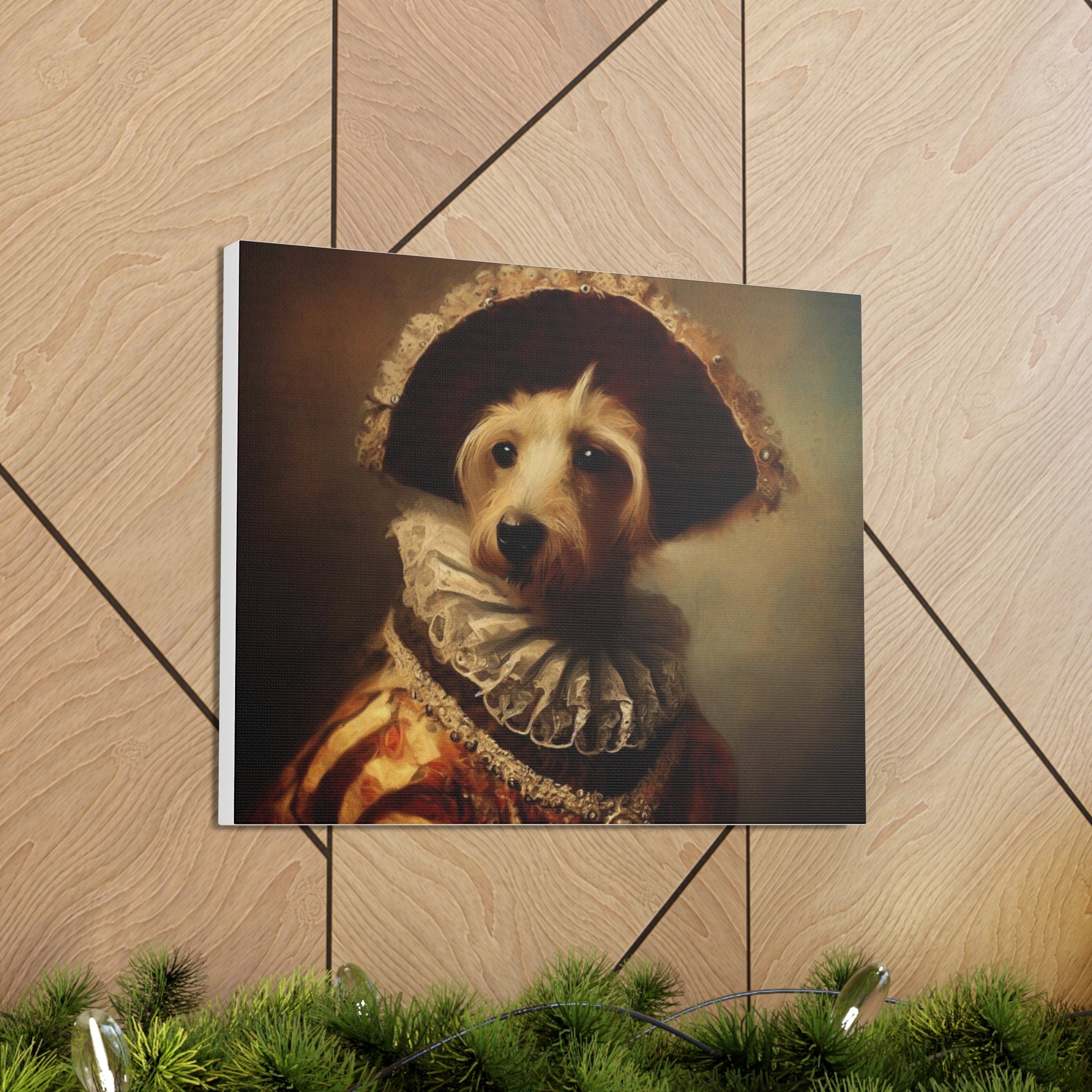 Fancy Dog, Canvas Dog Art, Dog Wall Art, Canine Canvas Art,Canvas Gallery Wraps, Pet Art, King Dog - SaviTraviDesigns