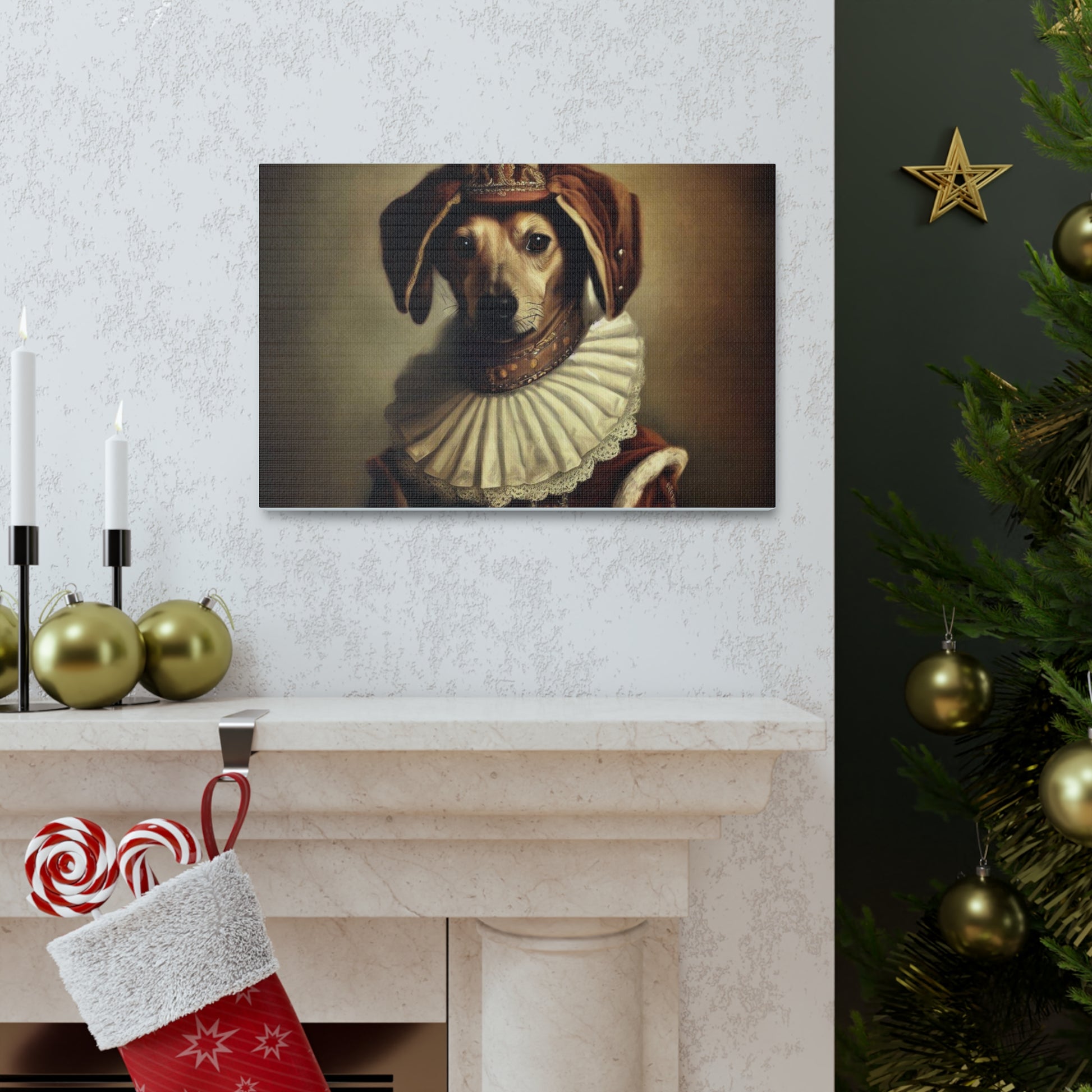 Fancy Dog, Canvas Dog Art, Dog Wall Art, Canine Canvas Art,Canvas Gallery Wraps, Pet Art