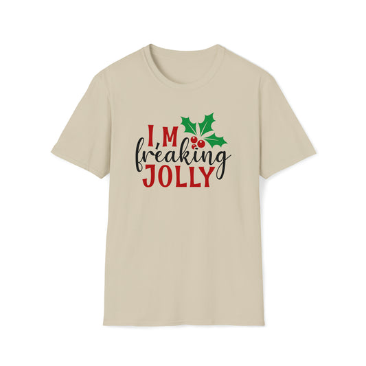 I'm Freaking Jolly, Unique holiday clothing, Winter holiday graphic tees, Christmas-themed apparel, Holiday-themed shirts, Festive Christmas apparel - SaviTraviDesigns