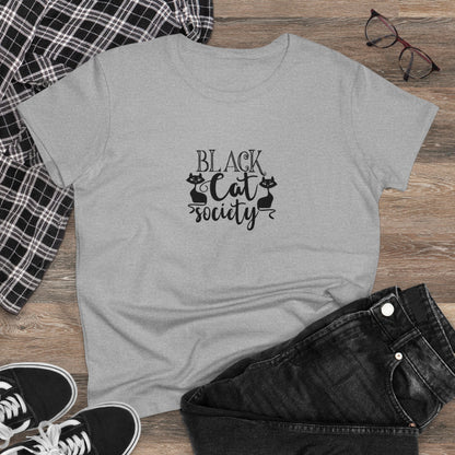 Black Cat Society, Halloween Graphic Shirts, Spooky Halloween Shirts, Scary Halloween Shirt Designs, Cute Halloween Graphic Tees, Funny Halloween Shirt Ideas