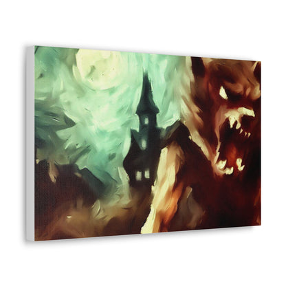 Halloween art, Werewolf canvas prints, Scary Halloween decor, Halloween home decor, Halloween wall, Gothic wall decor, Canvas Gallery Wraps - SaviTraviDesigns