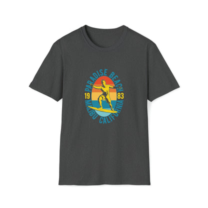 Paradise Beach Malibu |Beach Lifestyle Shirts | Summer Vibe Apparel Dark Heather