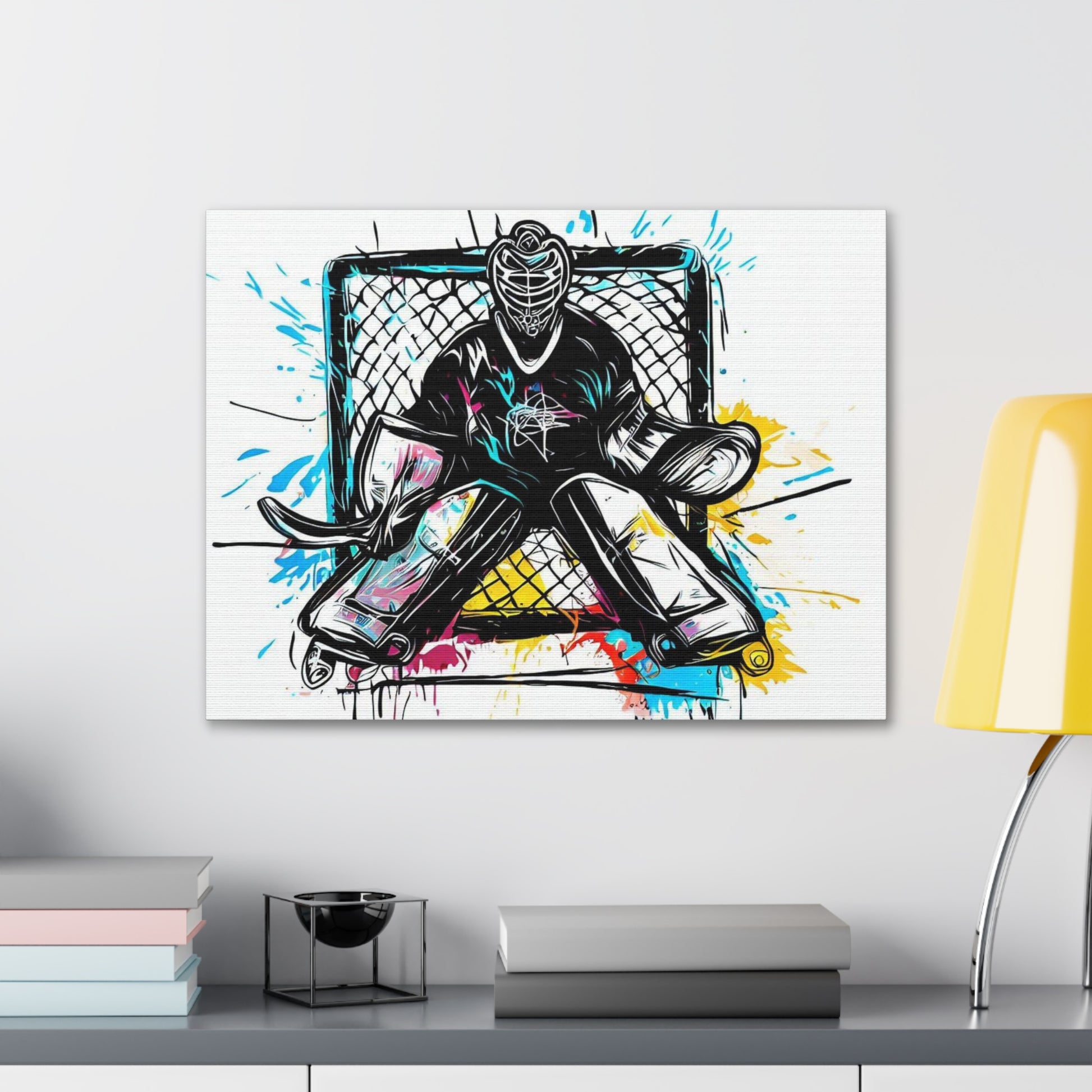 Hockey Goalie, Graffiti art prints, Street art canvas, Urban art decor, Graffiti-style wall art, Graffiti canvas prints, Street art posters - SaviTraviDesigns