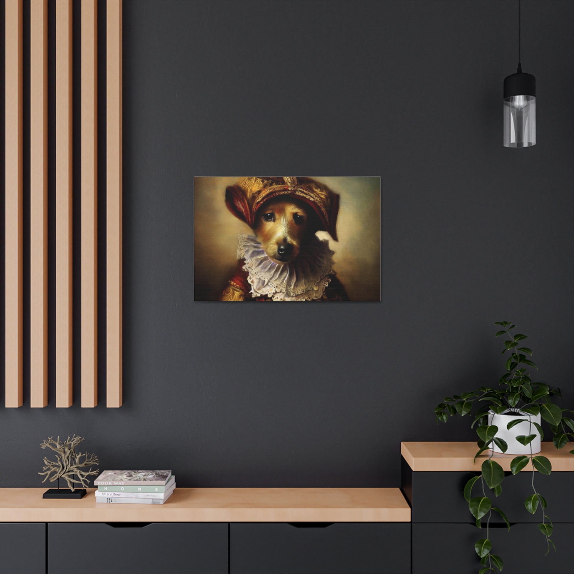 Fancy Dog, Canvas Dog Art, Dog Wall Art, Canine Canvas Art,Canvas Gallery Wraps