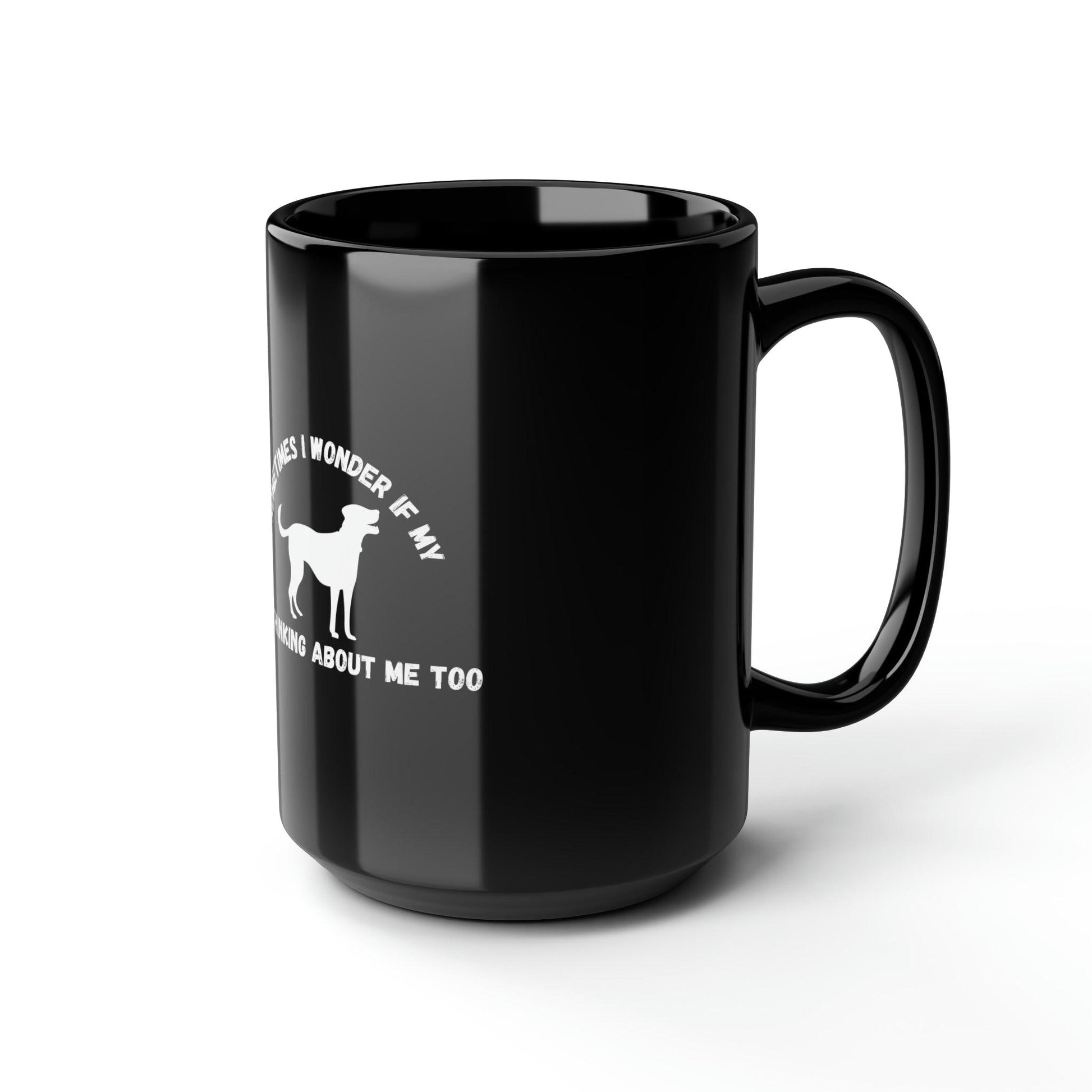 Sleek Black Dog Silhouette Mug A Stylish Tribute to Canine Companions Mug 15oz - SaviTraviDesigns