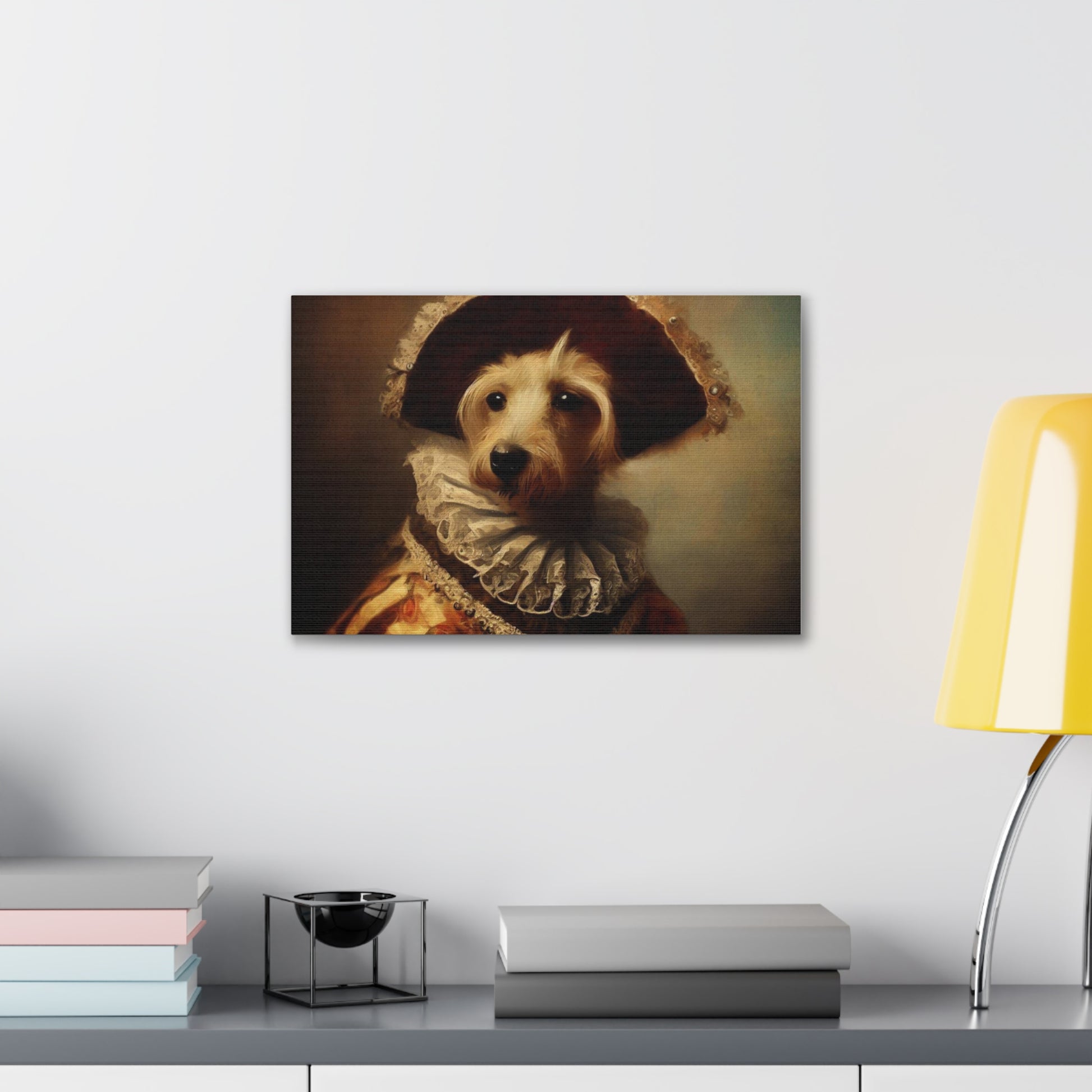 Fancy Dog, Canvas Dog Art, Dog Wall Art, Canine Canvas Art,Canvas Gallery Wraps, Pet Art, King Dog - SaviTraviDesigns