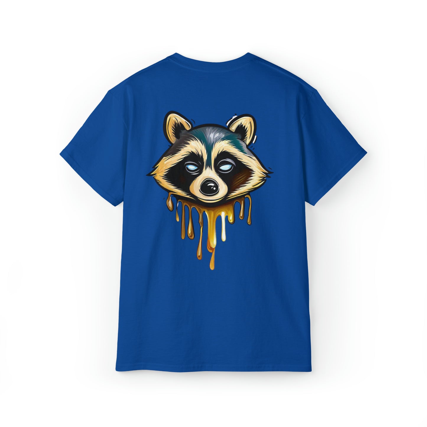 Raccoon Shirt, Graffiti Print Shirt, Unisex Ultra Cotton Tee, Golden Raccoon - SaviTraviDesigns