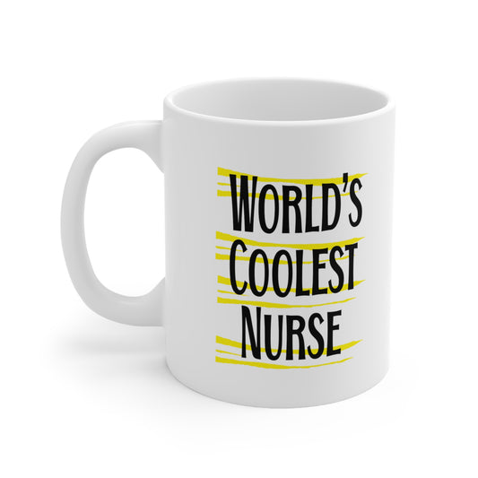 World's Coolest Nurse, Nurse Coffee Mugs, Coffee Mugs with Art, Unique Mug Designs, Custom Graphic Mugs, Artistic Coffee Cups, Trendy Mug Patterns - SaviTraviDesigns