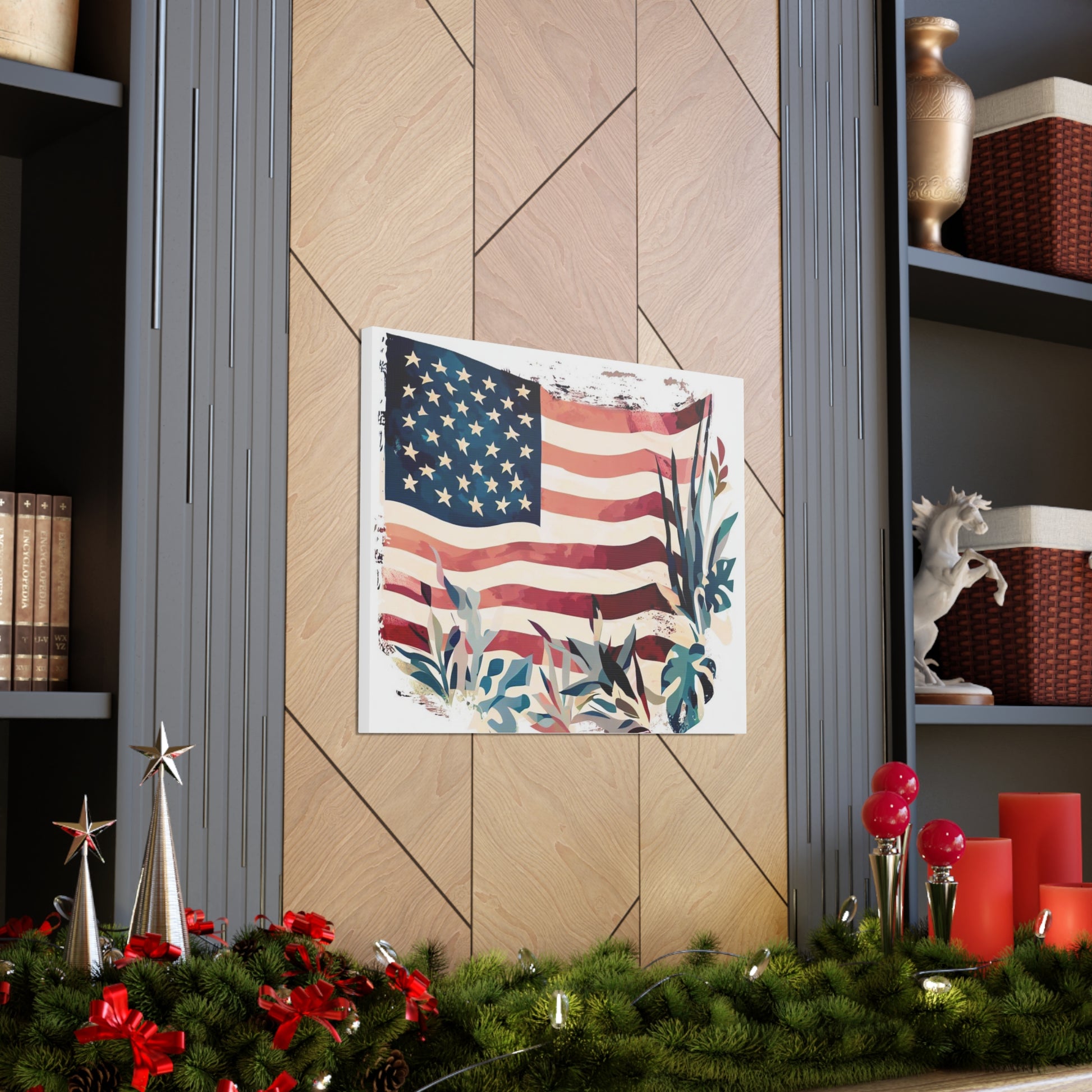 American Flag wall art, Flag wall art, Canvas Gallery Wraps - SaviTraviDesigns