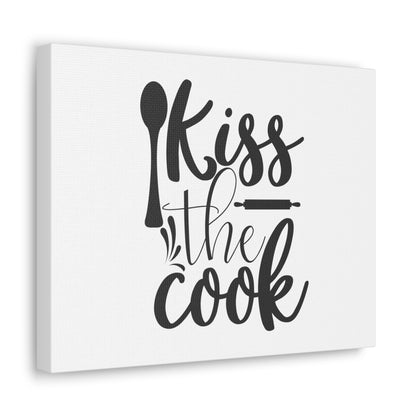 Kiss The Cook, Kitchen quote canvas prints, Kitchen wall decor quotes, Kitchen canvas art, Funny kitchen quotes on canvas, Inspirational kitchen quotes