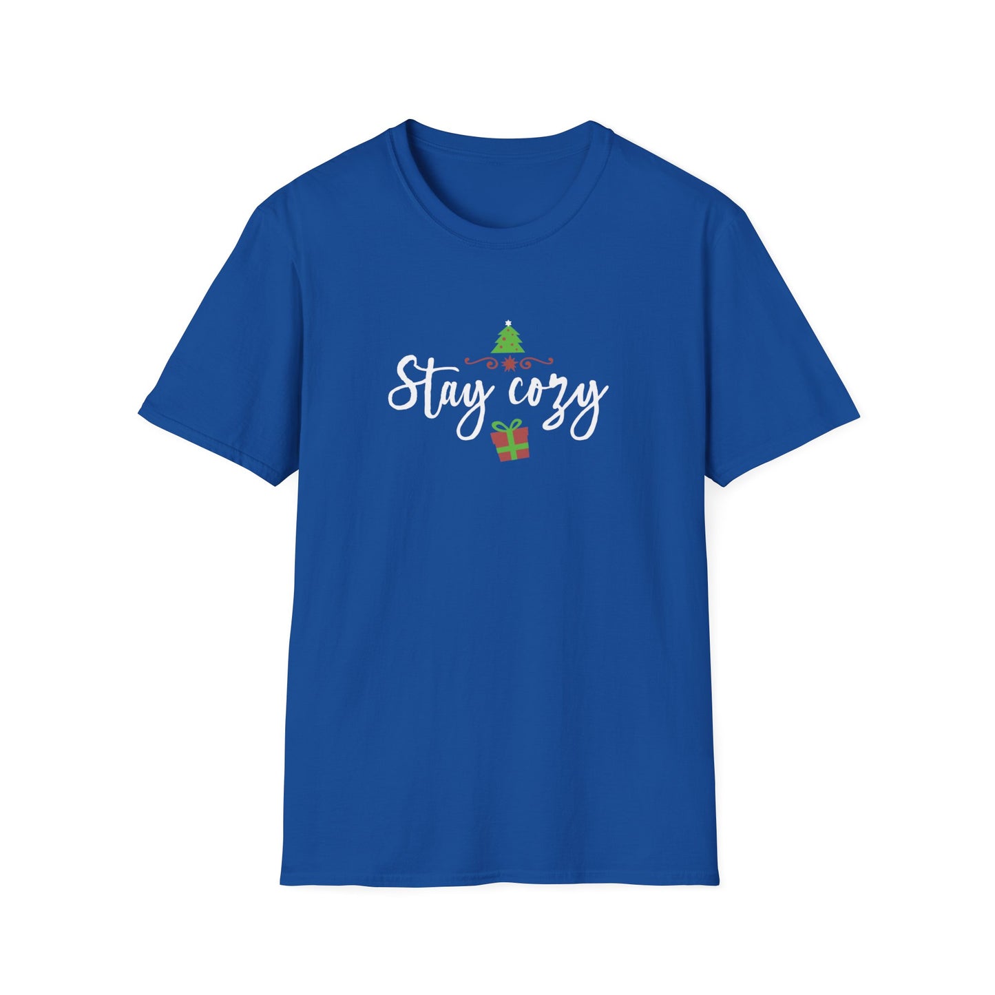 Stay Cozy Holiday Graphic T Shirt Royal