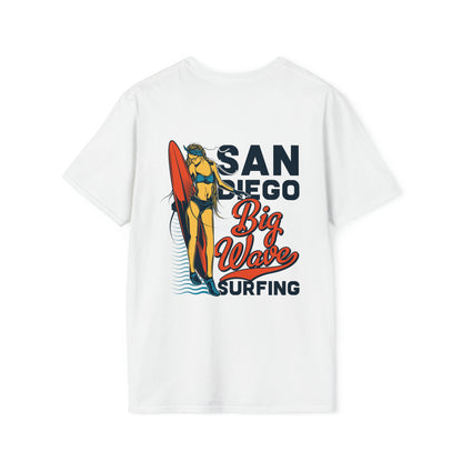 San Diego Big Wave Surfing, Beachwear Graphics, Tropical T-Shirt Designs, Ocean-Inspired Shirts, Surfing Graphics, Sun and Sand Apparel, Summer Wardrobe Essentials - SaviTraviDesigns