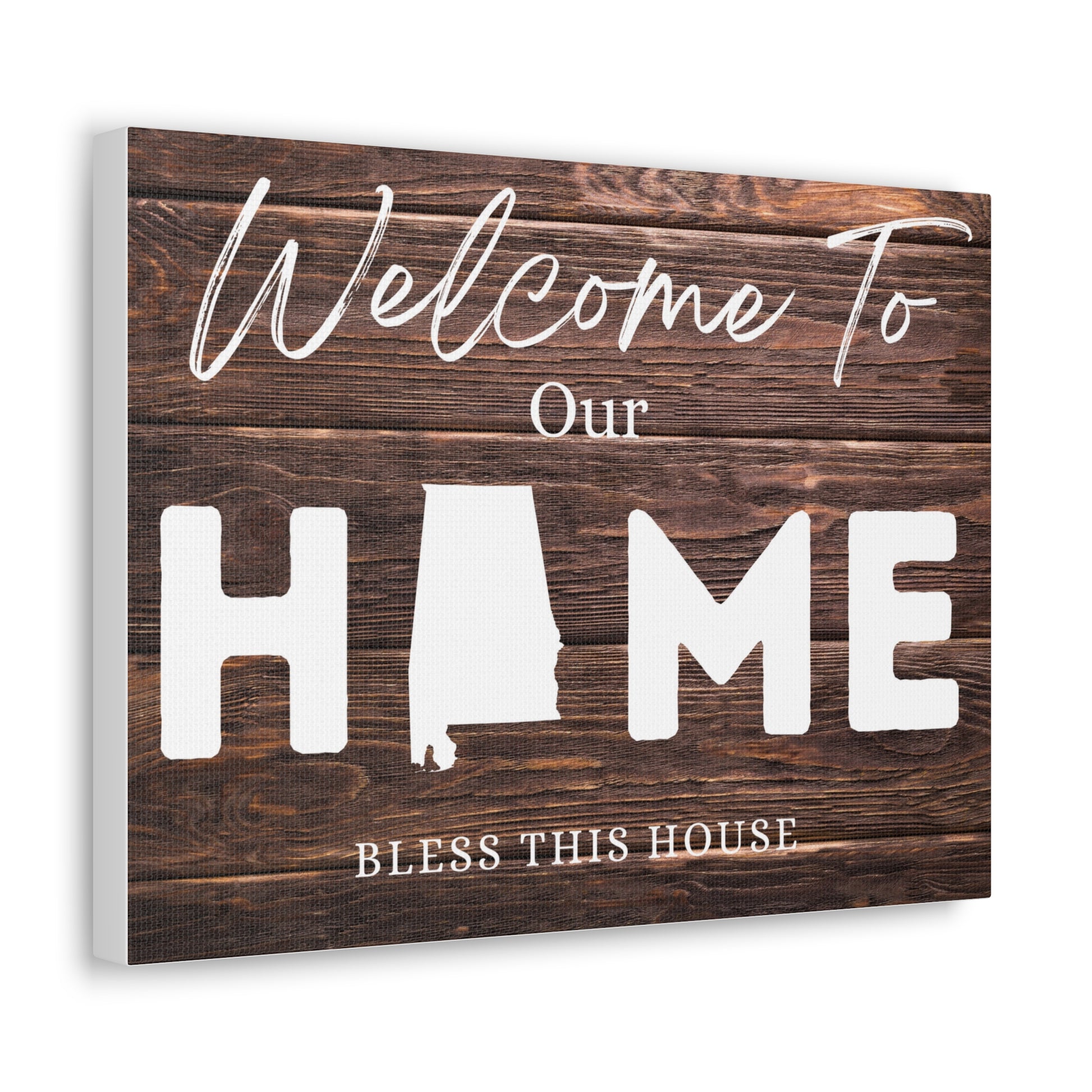 Alabama, Rustic Welcome to Our Home Sign, Our first home Sign, New Home Sign, Housewarming Gift, Personalized Home, Wood Signs, Wall Decor