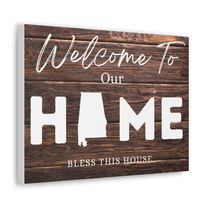 Alabama, Rustic Welcome to Our Home Sign, Our first home Sign, New Home Sign, Housewarming Gift, Personalized Home, Wood Signs, Wall Decor