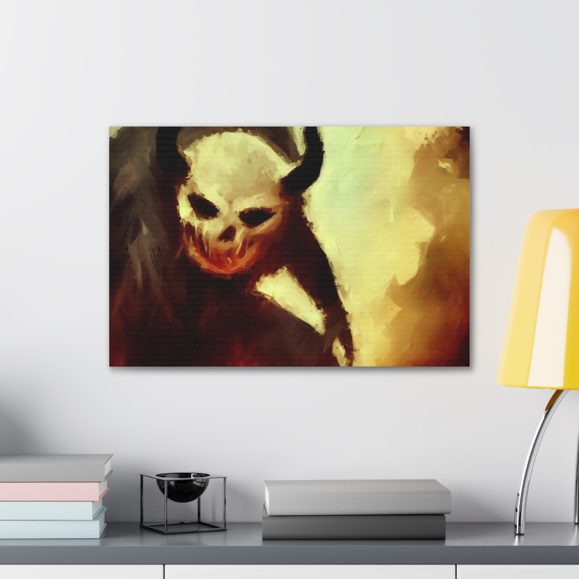 Halloween art, Demon canvas prints, Scary Halloween decor, Halloween home decor, Halloween wall, Gothic wall decor, Canvas Gallery Wraps - SaviTraviDesigns