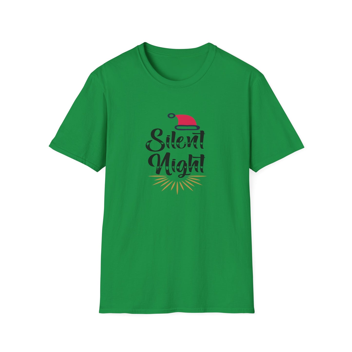 Silent Night Holiday Graphic T Shirt Irish Green