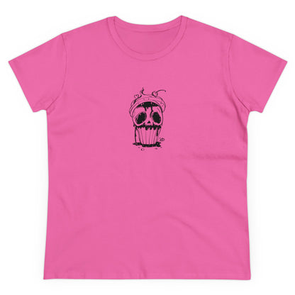 Skull Cupcake, Halloween Cupcake Designs, Halloween Graphic Shirts, Spooky Halloween Shirts, Cute Halloween Graphic Tees Azalea