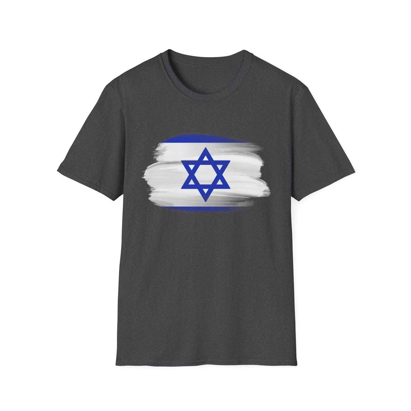 Israel Flag Graphic Tee Shirt Dark Heather