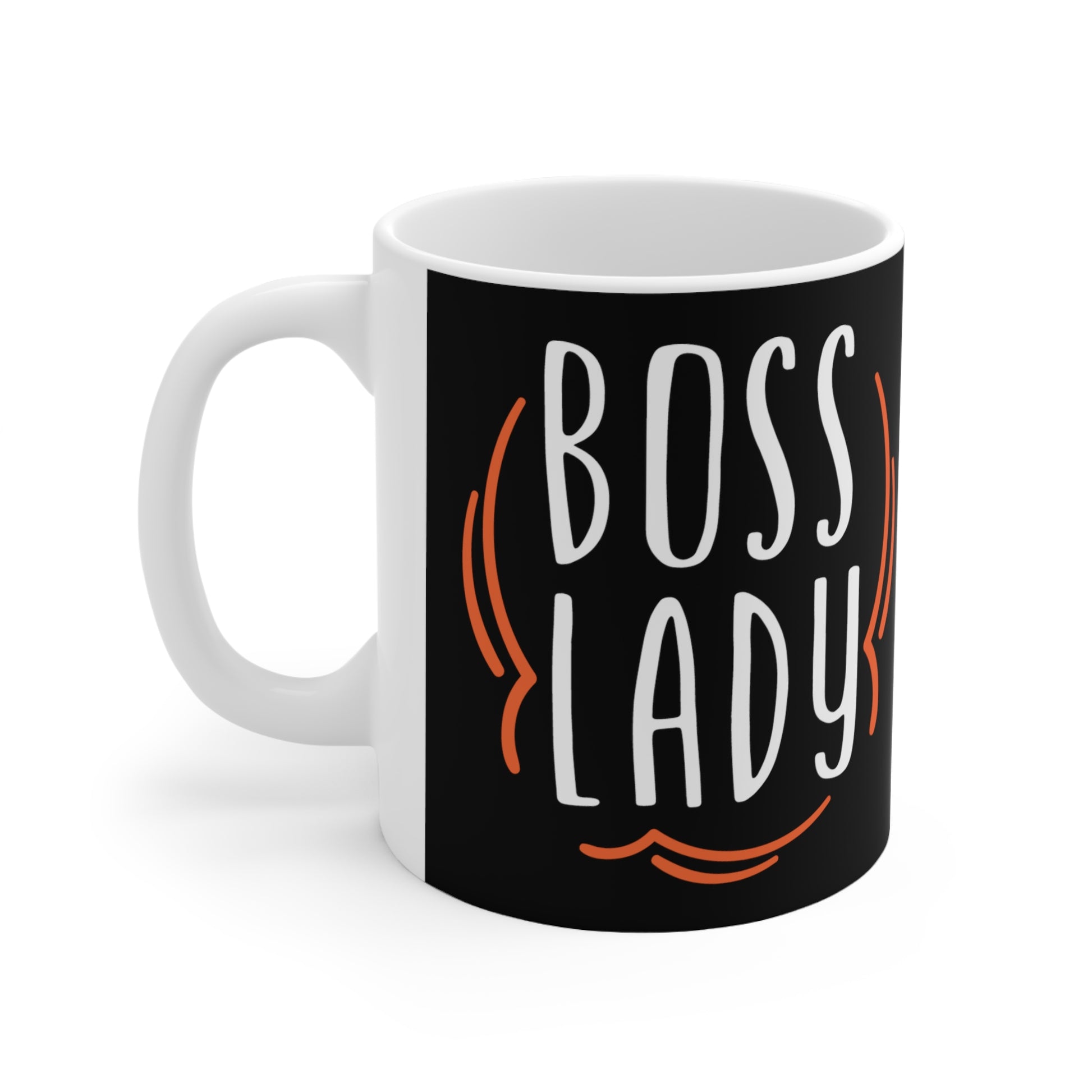 Boss Lady, Personalized Mug Designs, Creative Coffee Cups, Unique Mug Artwork, Printed Coffee Mugs, Artist-Designed Mugs 11oz