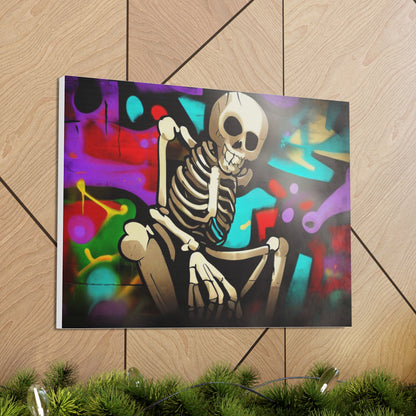 Halloween art, Skeleton canvas prints, Scary Halloween decor, Halloween home decor, Halloween wall, Gothic wall decor, Canvas Gallery Wraps - SaviTraviDesigns