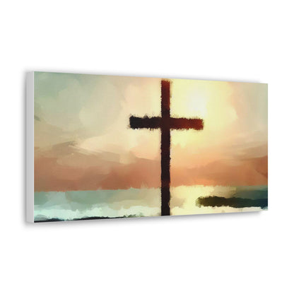 Christian wall art, Cross wall art, beach art, ocean art, Canvas Gallery Wraps - SaviTraviDesigns