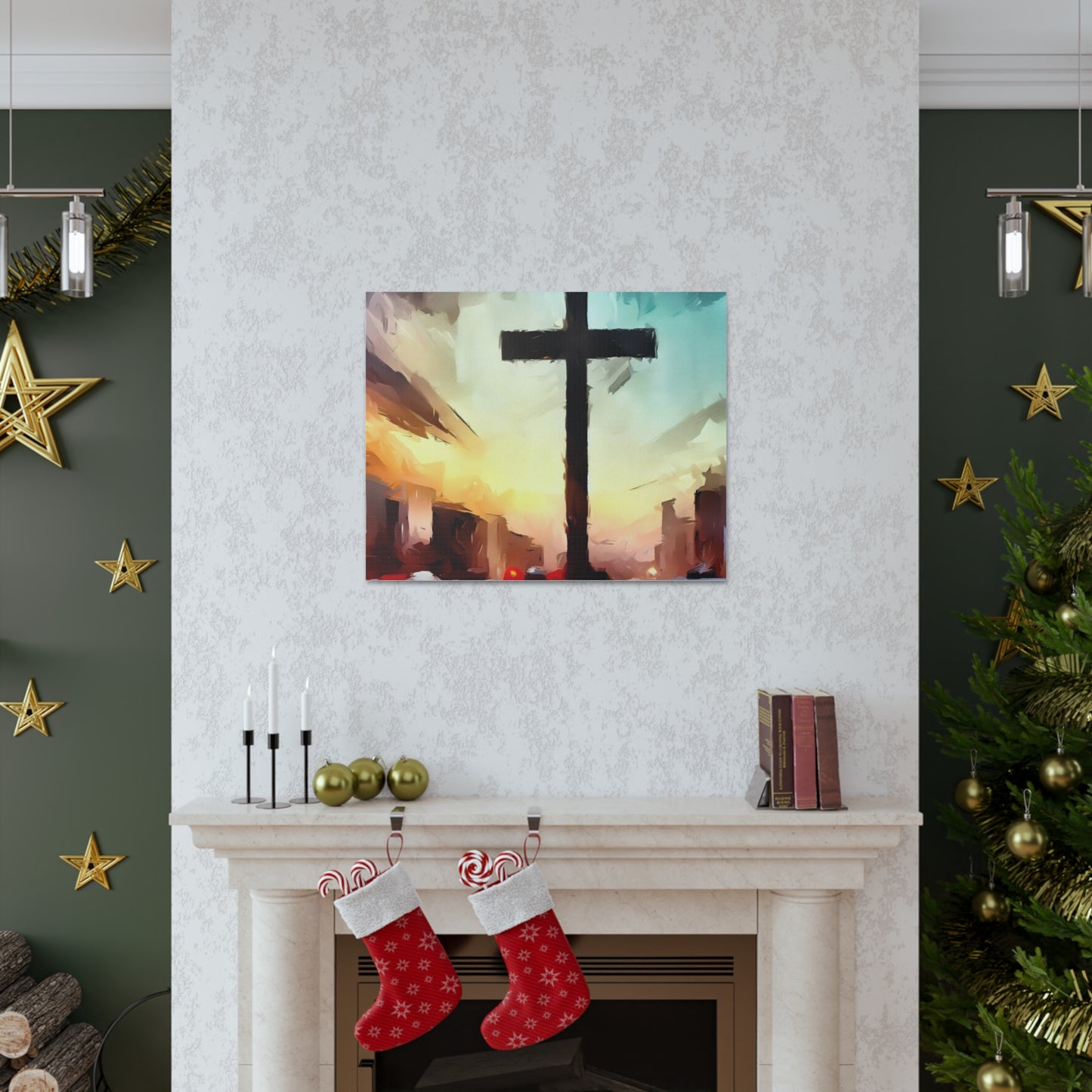 Christian wall art, Cross wall art, City art, Canvas Gallery Wraps - SaviTraviDesigns