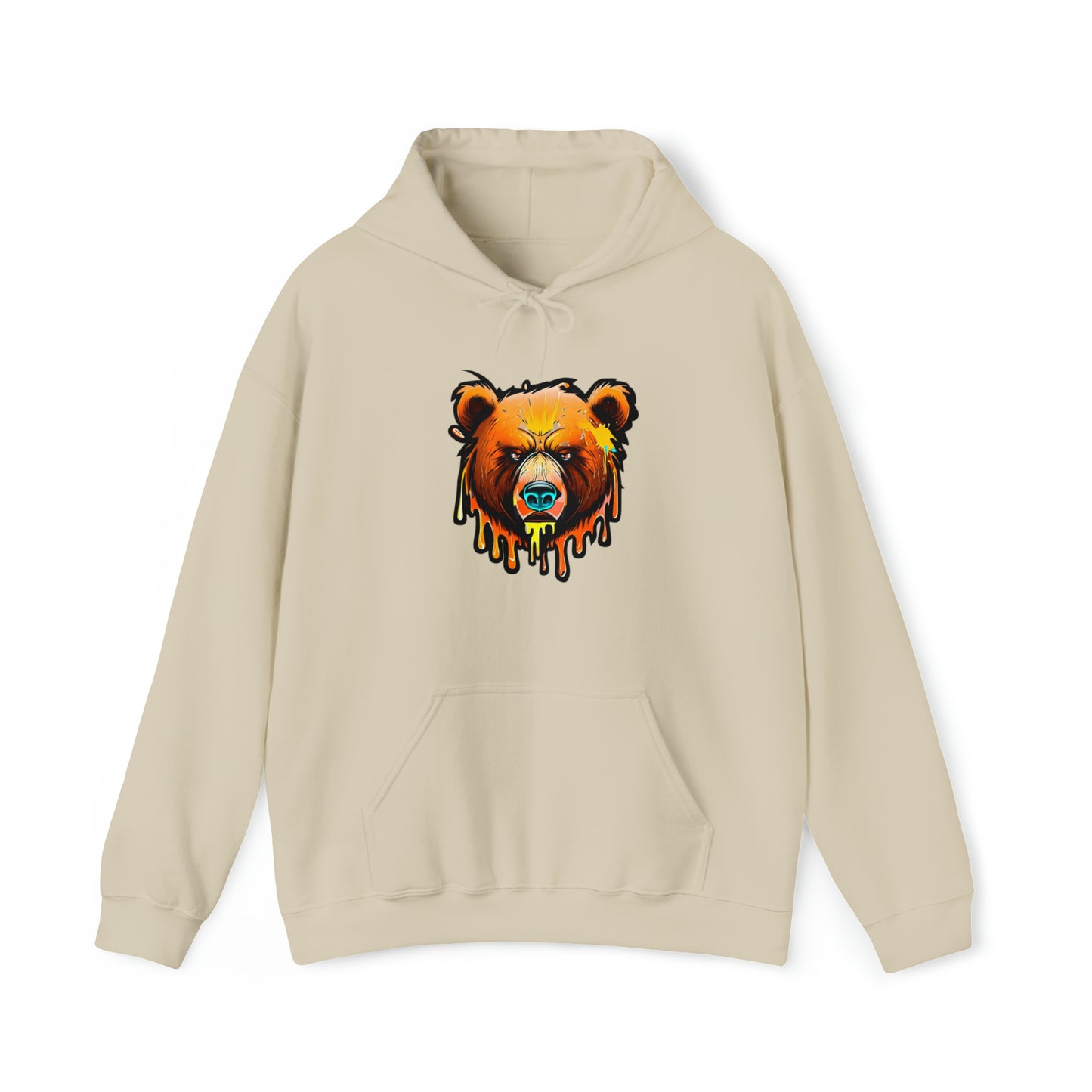 Bear Hoodie, Graffiti Graphic Shirt, Street Art, Urban Art, Unisex Hooded Sweatshirt, Bear Hoodie Sand