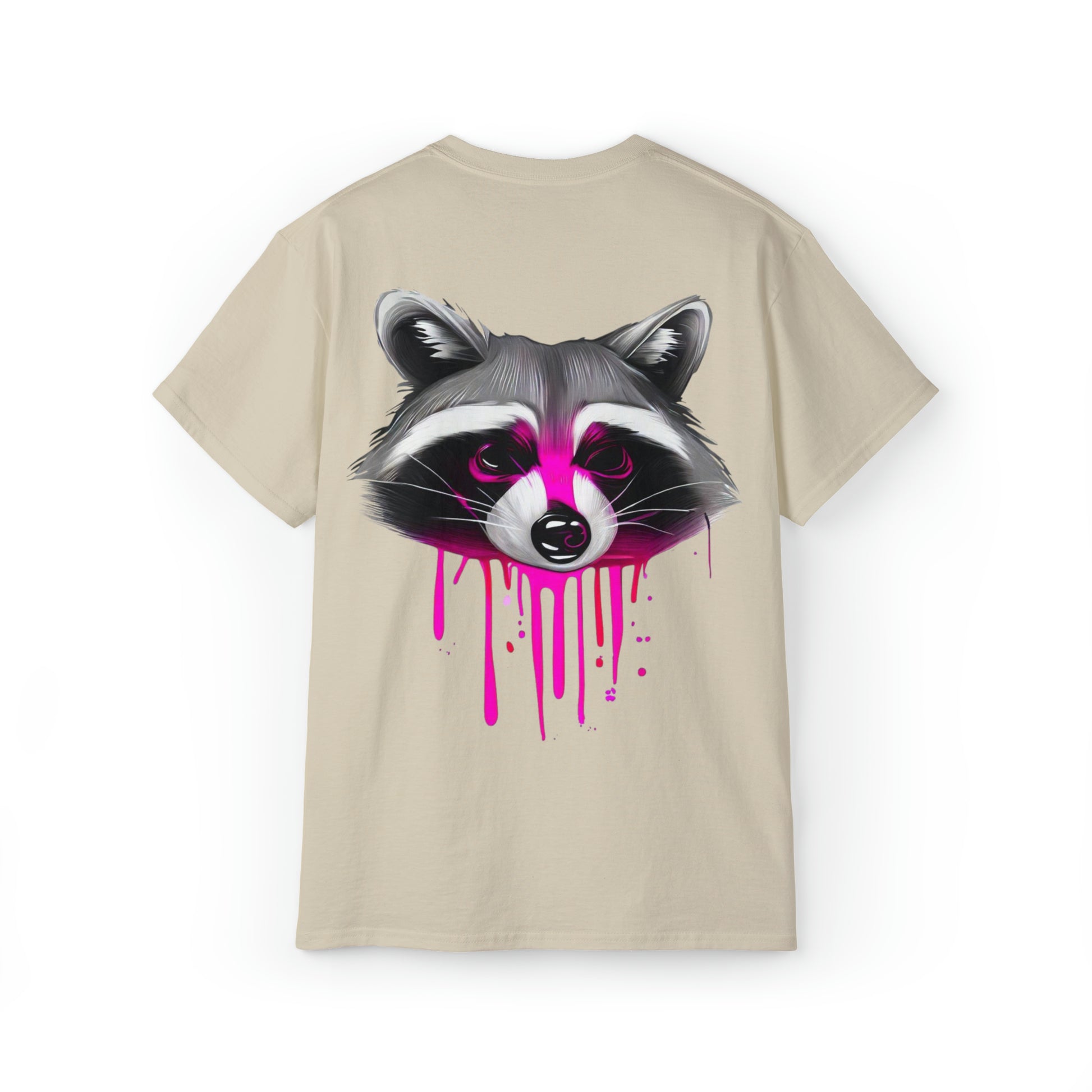 Raccoon Shirt, Graffiti Print Shirt, Unisex Ultra Cotton Tee, Pink Raccoon