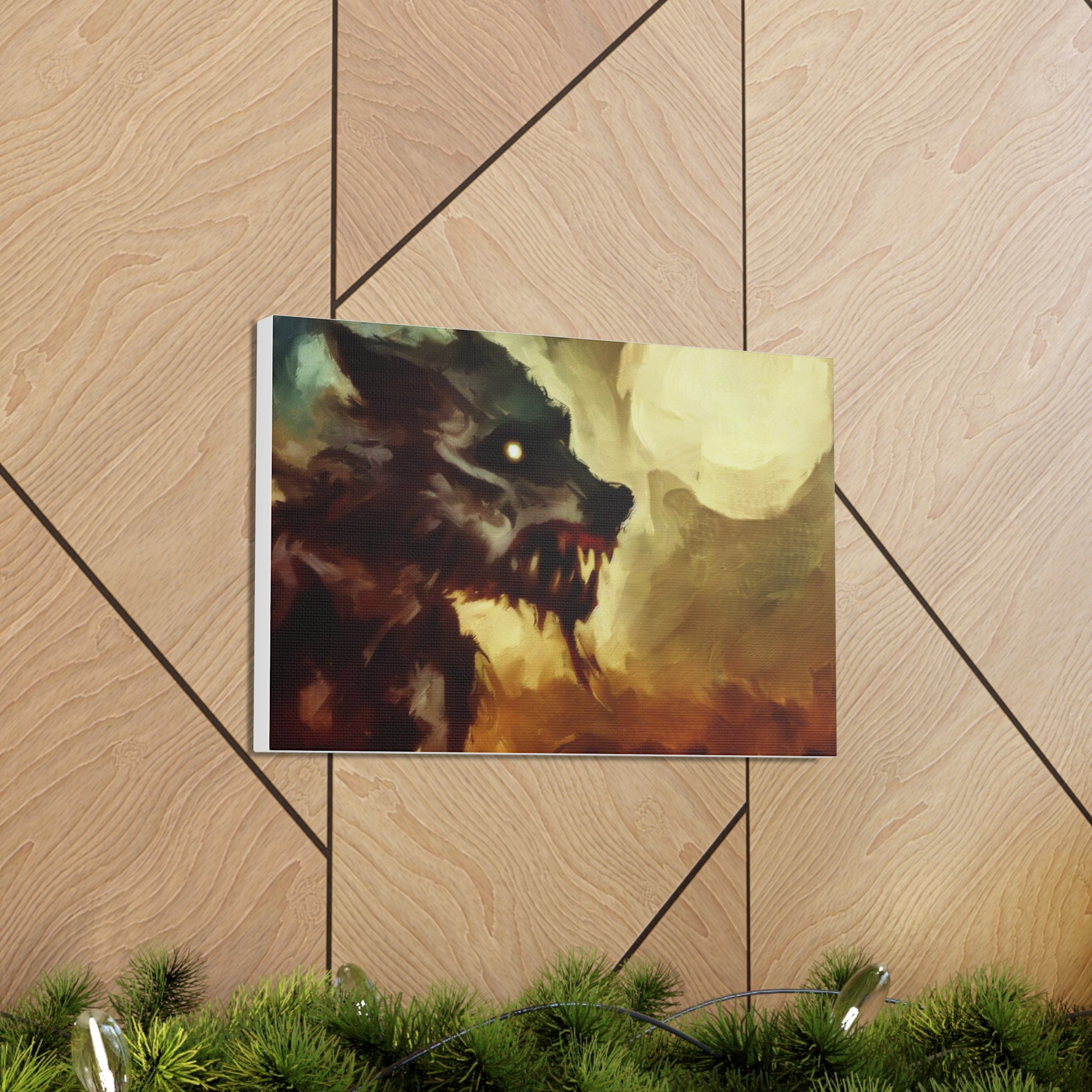 Halloween art, Werewolf canvas prints, Scary Halloween decor, Halloween home decor, Halloween wall, Gothic wall decor, Canvas Gallery Wraps - SaviTraviDesigns