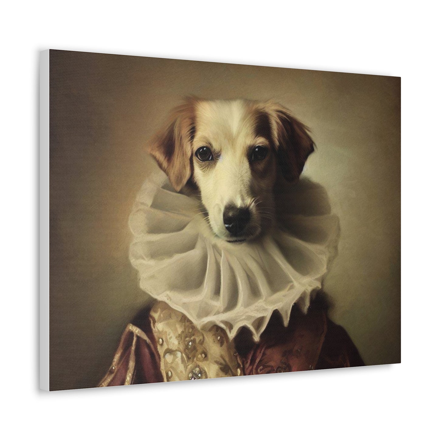 Fancy Dog, Canvas Dog Art, Dog Wall Art, Canine Canvas Art, Canvas Gallery Wraps