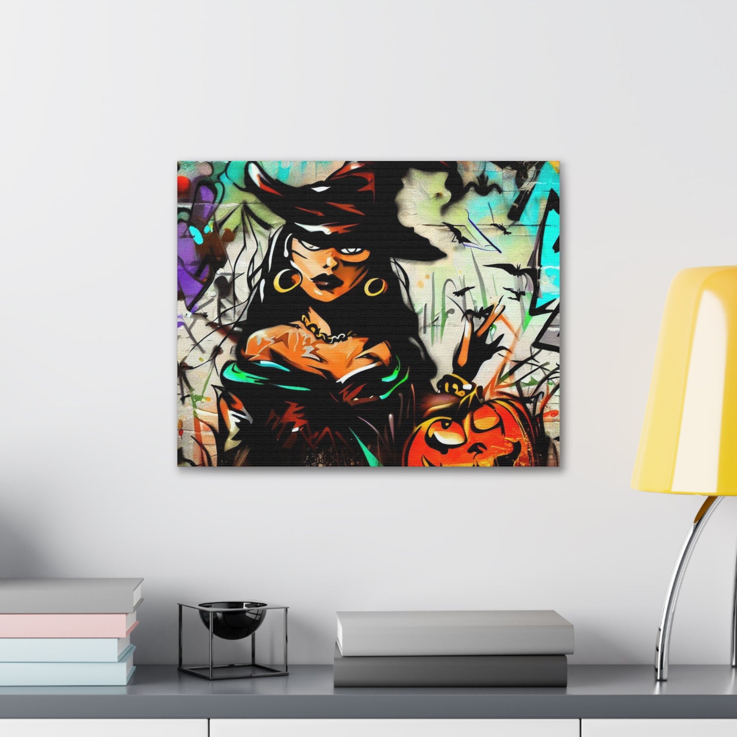 Halloween art, Witch canvas prints, Scary Halloween decor, Halloween home decor, Halloween wall, Gothic wall decor, Canvas Gallery Wraps