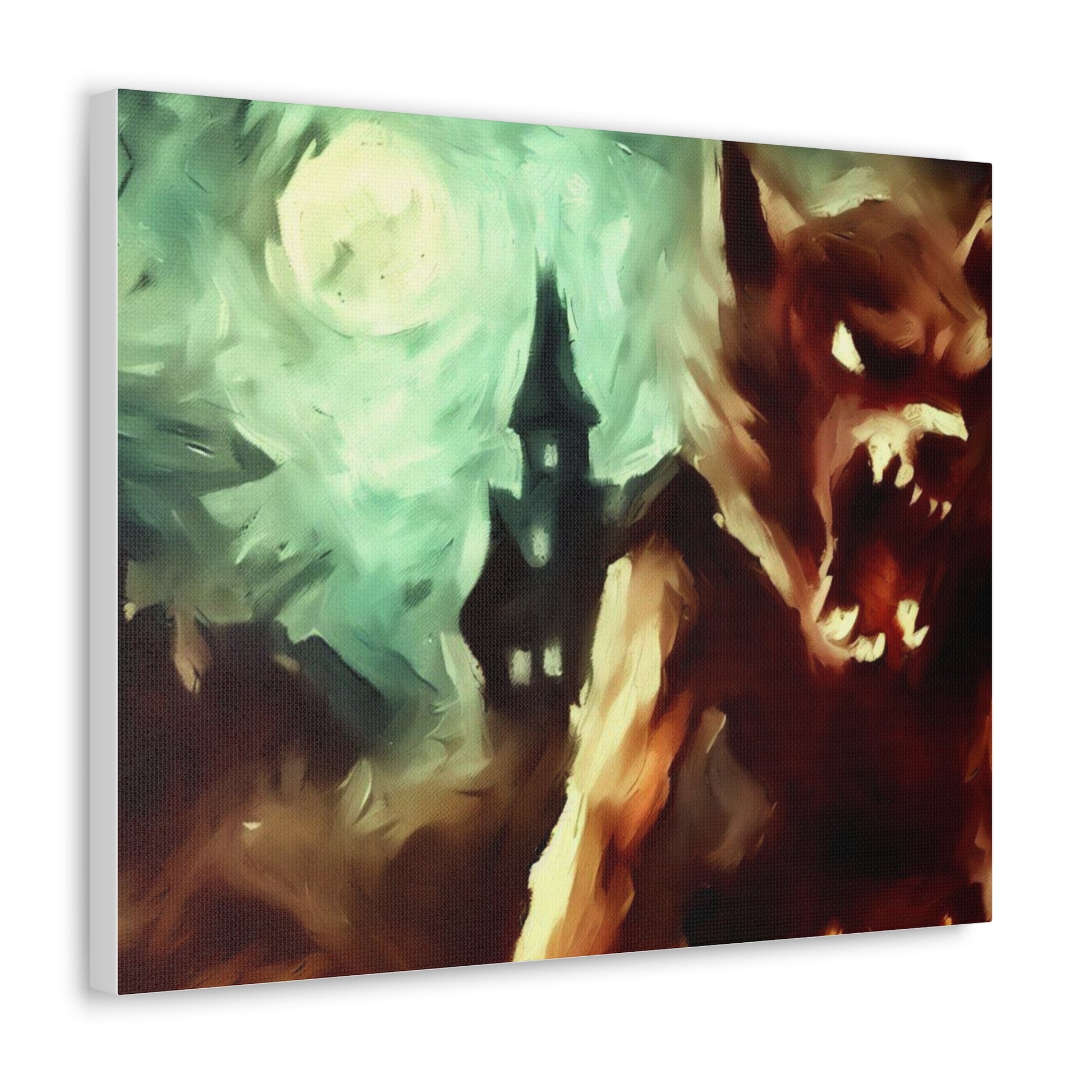 Halloween art, Werewolf canvas prints, Scary Halloween decor, Halloween home decor, Halloween wall, Gothic wall decor, Canvas Gallery Wraps - SaviTraviDesigns