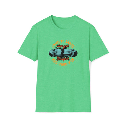 Come To Skate New York Skate |Beach Lifestyle Shirts | Summer Vibe Apparel Heather Irish Green