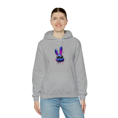 Bunny Hoodie, Graffiti Hoodie, Graffiti sweatshirt, Bunny sweatshirt, Urban Art Hooded Sweatshirt, Blue Bunny