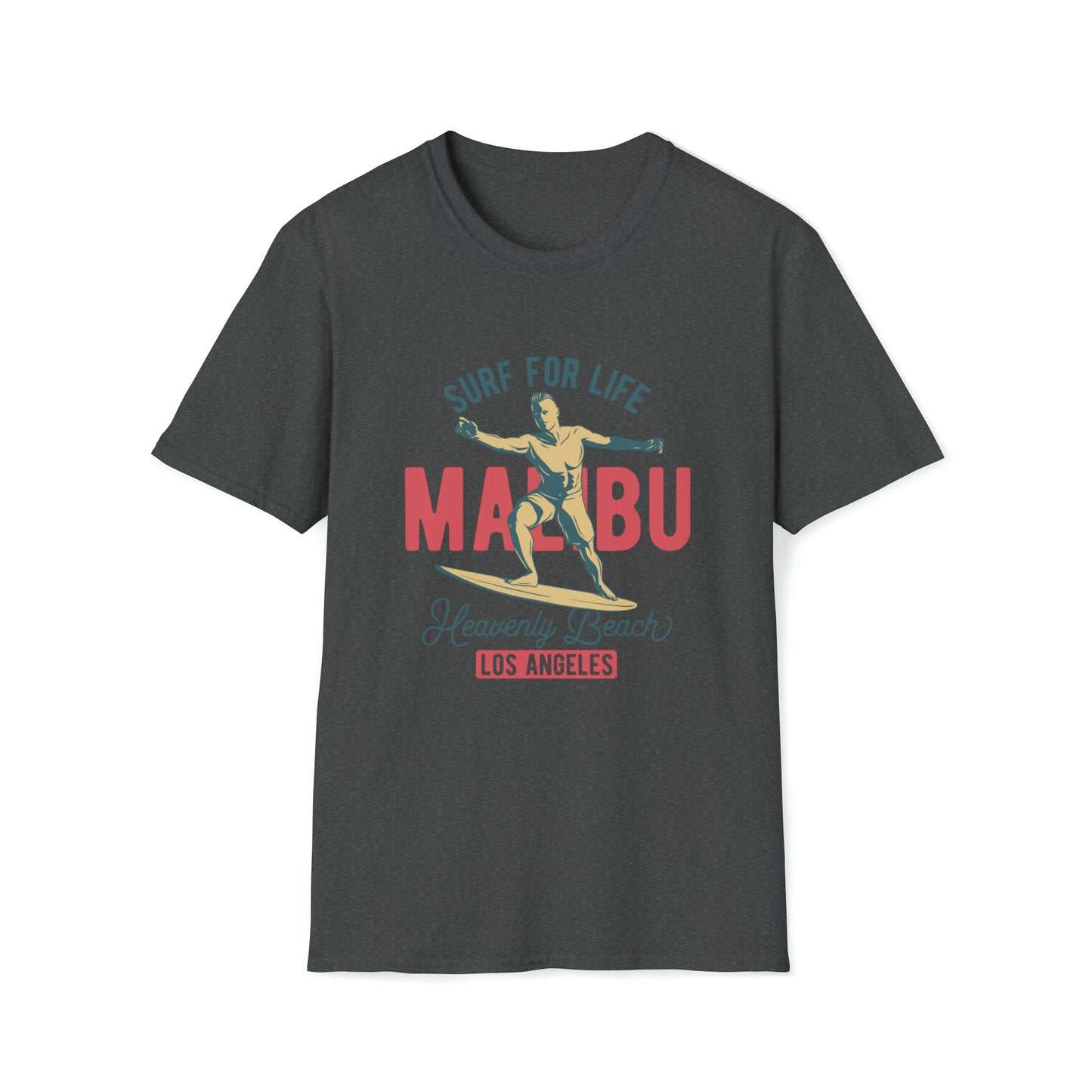 Malibu Heavenly Beach |Beach Lifestyle Shirts | Summer Vibe Apparel Dark Heather