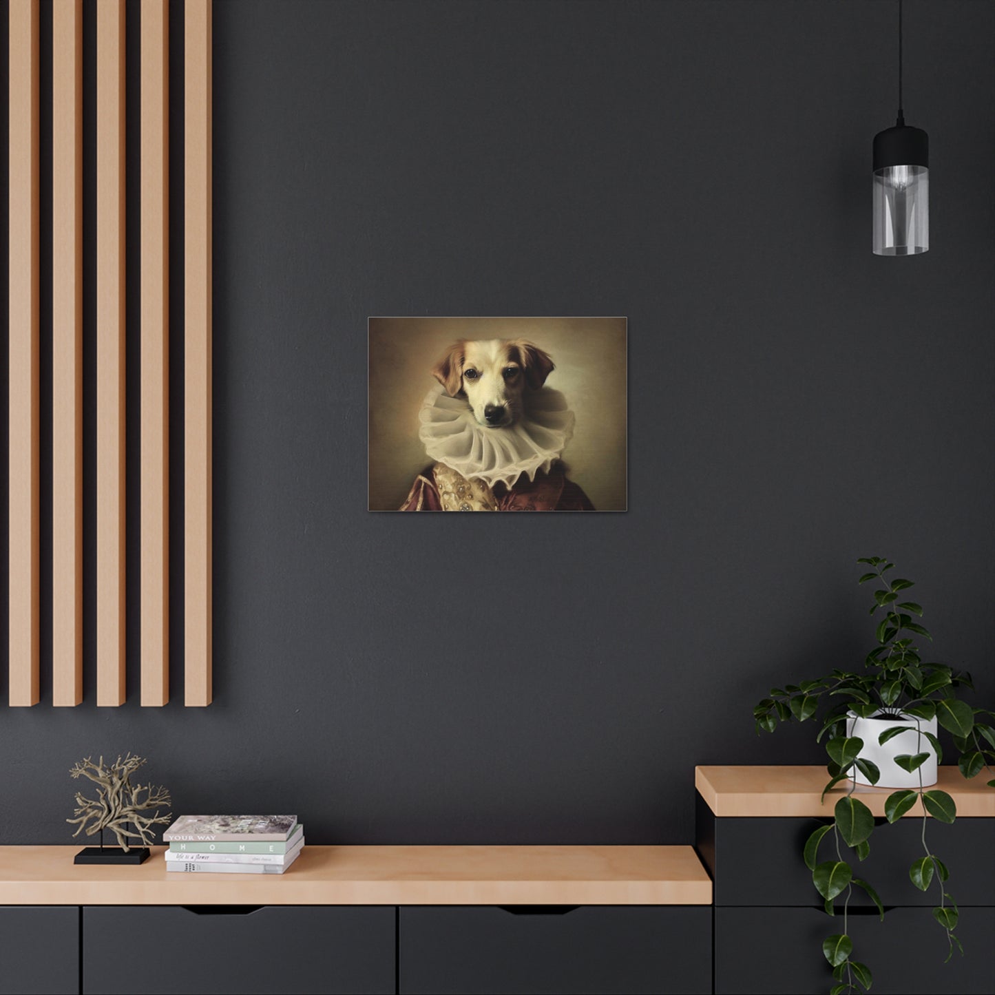 Fancy Dog, Canvas Dog Art, Dog Wall Art, Canine Canvas Art, Canvas Gallery Wraps