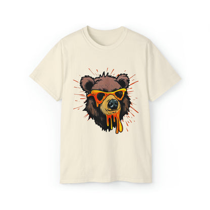 Graffiti Graphic Shirt, Street Art, Urban Art, Unisex Ultra Cotton Tee, Orange Bear Natural